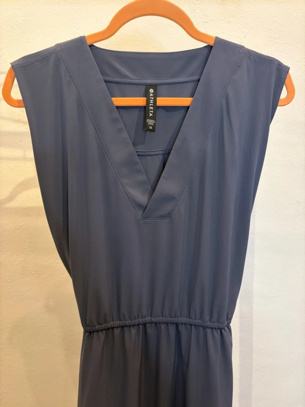 Athleta Sleeveless V-Neck Maxi Dress in Slate - Picture 2 of 7